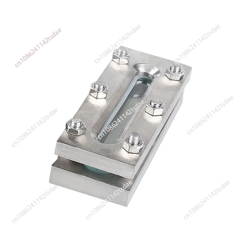 

304 Stainless Steel Sight Glass Rectangular Level Gauge with Flat Welded Design for Liquid Observation