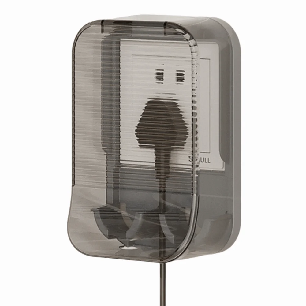 

Clear Waterproof Socket Cover Durable Neat Storage Outlet Cover No-Drill Installation Self-Adhesive