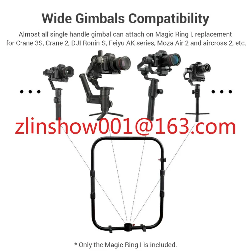 แหวนวิเศษ Df digitalfoto ทำที่จับแบบคู่กันสั่นสำหรับ Zhiyun Crane 2S 3S DJI Ronin S SC MOZA AIR 2 Feiyu