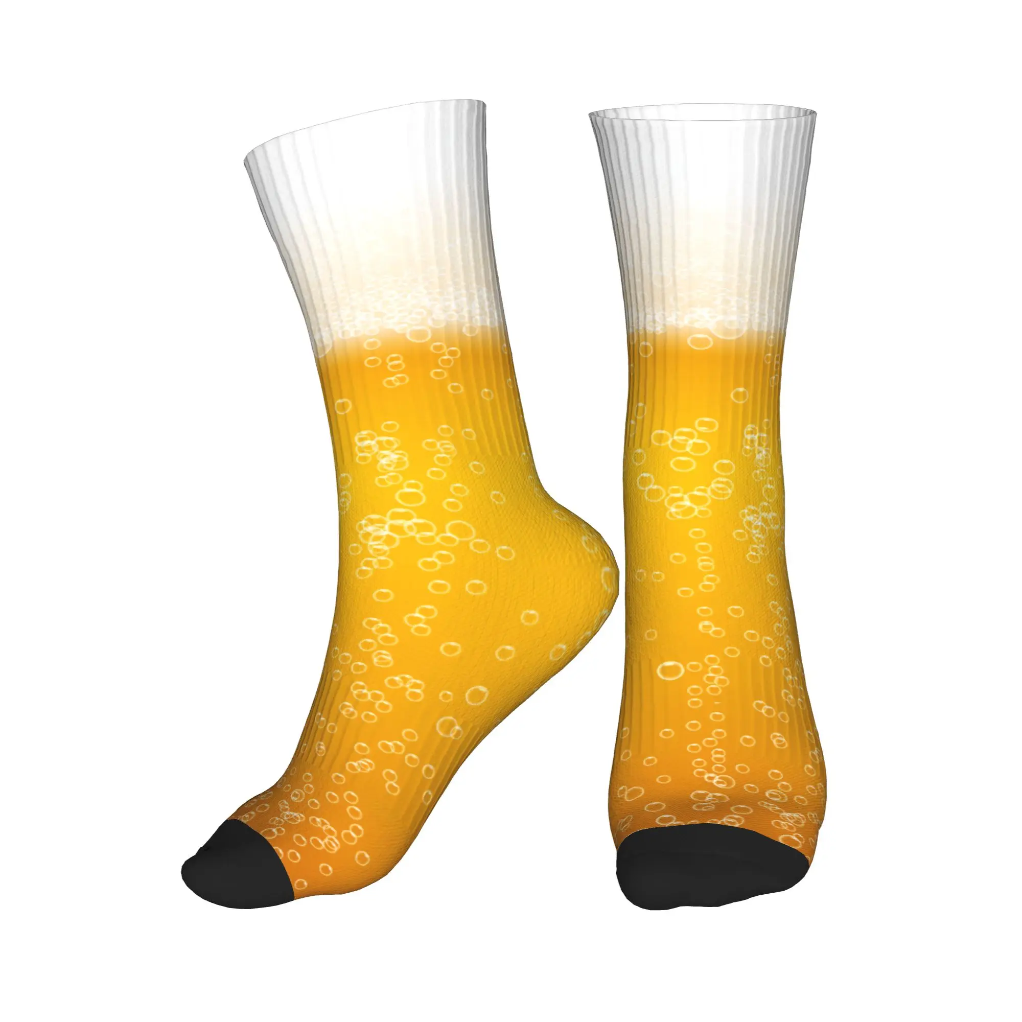 

Забавные носки с пивными пузырьками и пеной, женские и мужские, теплые, с 3D-печатью, спортивные баскетбольные носки