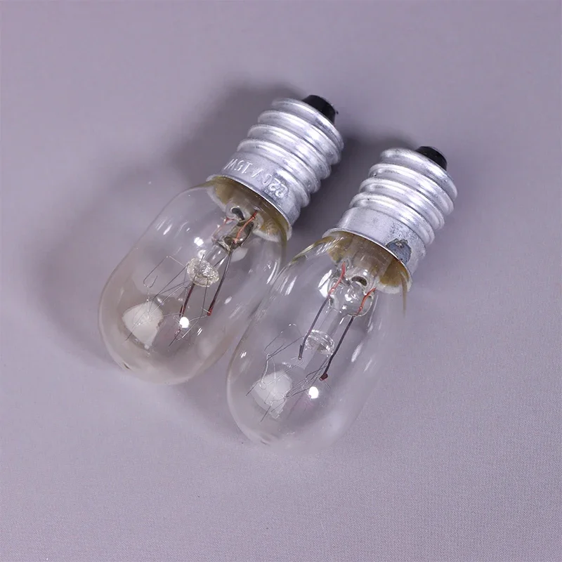 2Pcs E14 15W High Temperature Resistant Refrigerator Bulb Microwave Oven Replacement Light Toaster/Steam Bulb Light