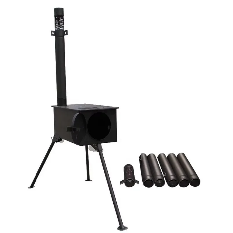 

【Best-selling】Portable Smokeless Camping Cook Stove Burning Wood Folding Outdoor Tent Stove