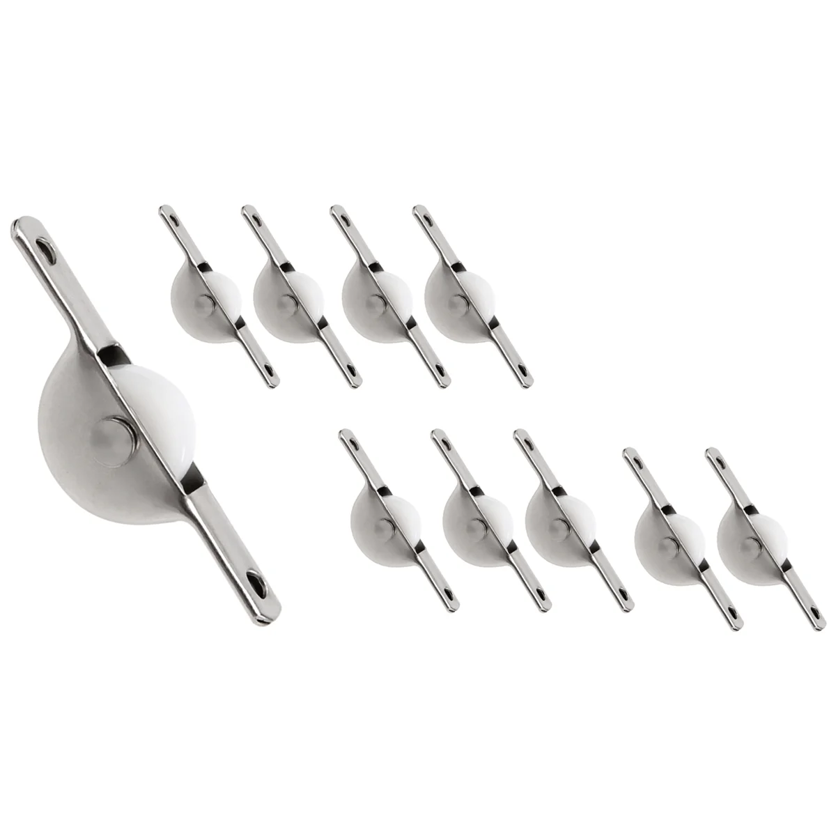 Puleggia a rullo scorrevole in nylon singolo per porta, finestra, armadio, cassetto, 10 pezzi