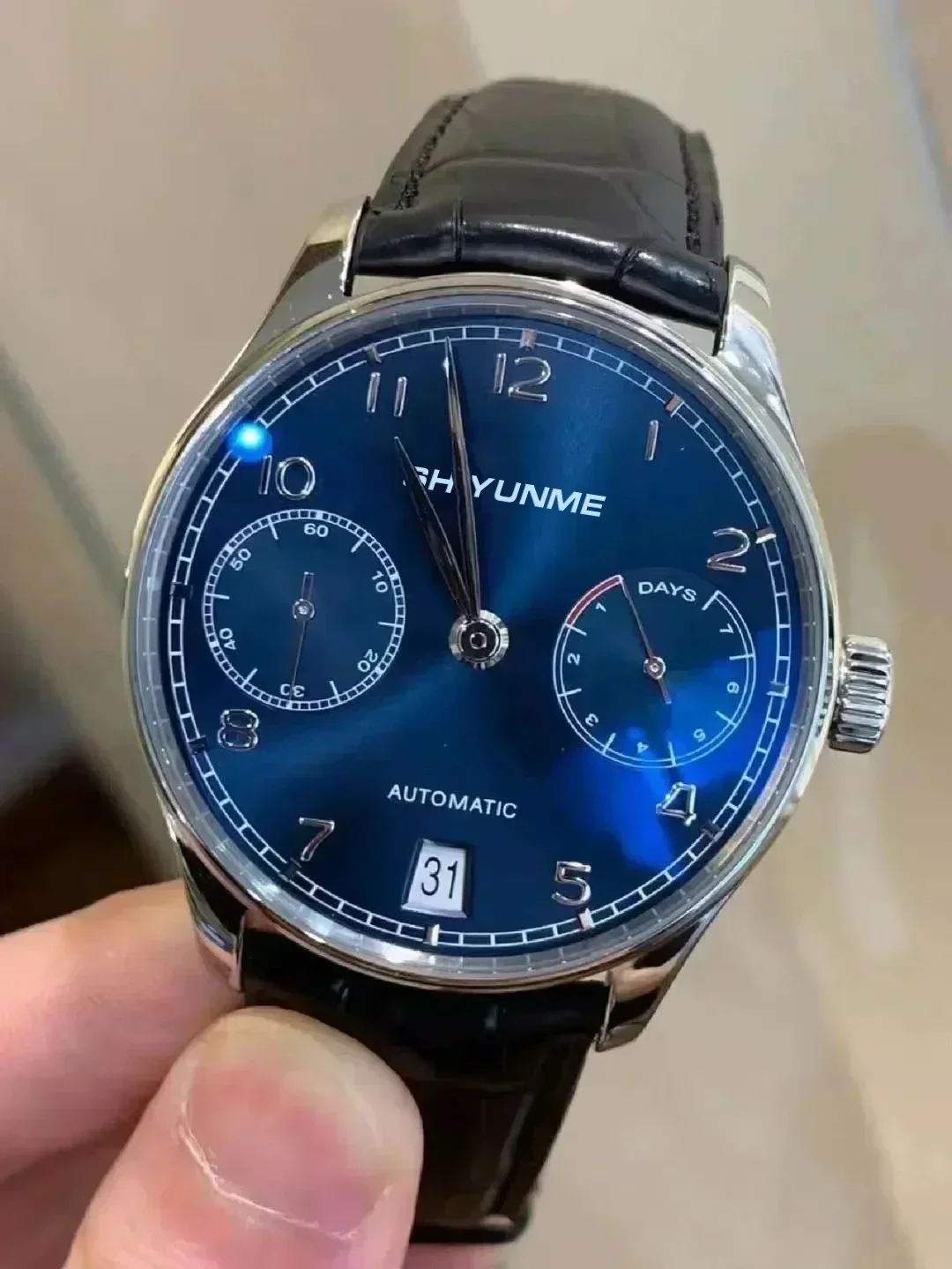 A333 Store ساعات ميكانيكية أوتوماتيكية للجنسين حزام من الفولاذ المقاوم للصدأ وظيفة كاملة سلسلة العين المزدوجة بالتوقيت العالمي