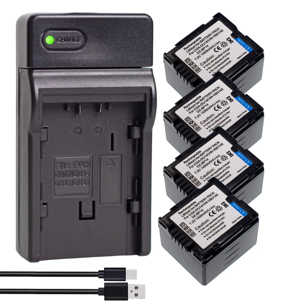 CGA-DU14 بطارية لشركة هيتاشي BZ-BP14SW BZ-BP14S DZ-BP14S DZ-HS300 DZ-BD7H DZ-BP7S DZ-BX37 شاحن نحيف