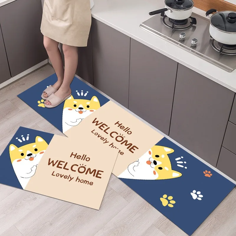 Household Floor MATS, Home Carpets, Kitchen and Bathroom Dirt-resistant and Easy-to-maintain, High-end Feel, Anti-slip Doormats