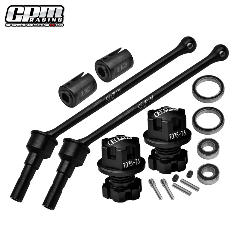 GPM 스틸 F/R TRAXXAS 1/10 MAXX W/WIDEMAXX MONSTER TRUCK-89086-4용 7075 Alu 휠 잠금 장치 및 육각 클로가 있는 CVD 샤프트 확장