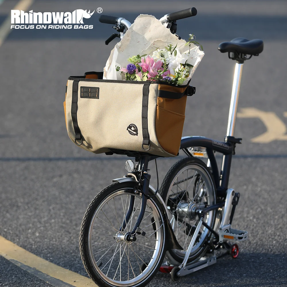 

Сумка на руль велосипеда Hinowalk 17 л/24 л, передняя быстросъемная корзина для велосипеда с скрытой опорной рамой для складных велосипедов Brompton и Dahon