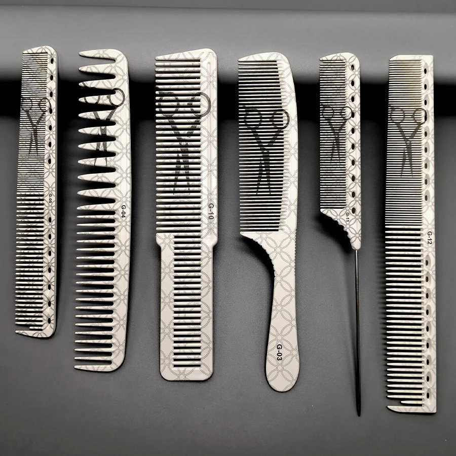 Pente de Cabeleireiro Bonito e Funcional, Pente Profissional para Estilização e Corte para Estilistas de Salão de Beleza, Pente Unissex para Corte de Cabelo, Pente de Cabo Fino