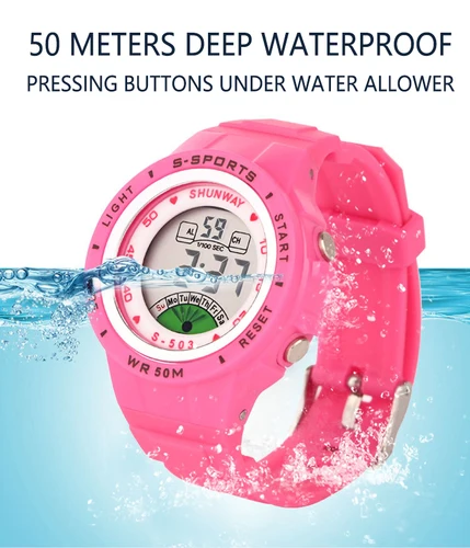 Reloj UTHAI CE02 para niños, reloj de pulsera electrónico de cuarzo para niño y niña, relojes deportivos impermeables de 50m para estudiantes, reloj colorido