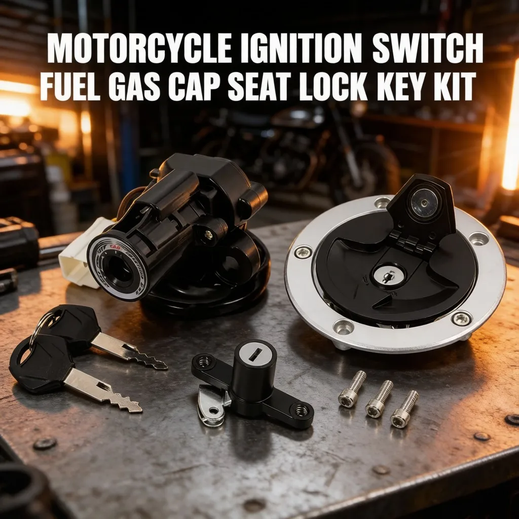Motorcycle Ignition Switch Fuel Gas Cap Seat Lock Key For Kawasaki Ninja 650 400R EX650 ER6F EX400 ER650 ER6N EX650 ZX14R ZX1400