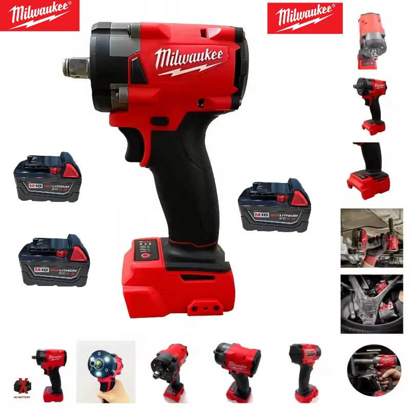 Batterie au lithium Milwaukee 18V, clé à chocs M18 FIW212 |   Outil polyvalent pour l'entretien automobile et l'entretien des appareils électroménagers