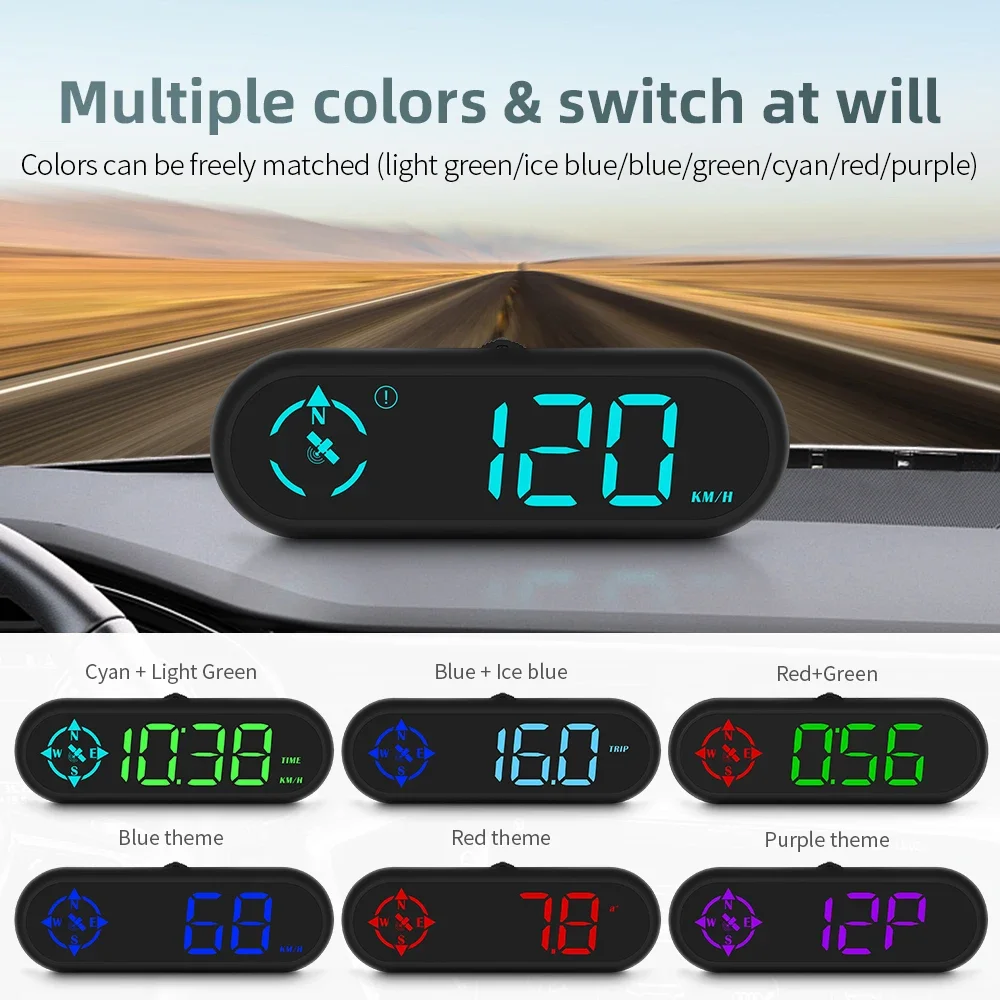 NF-G9 HUD GPS Speedometer Auto Digital Meter Head Up Display With Security Alarm System Car Gauge electronic accessories