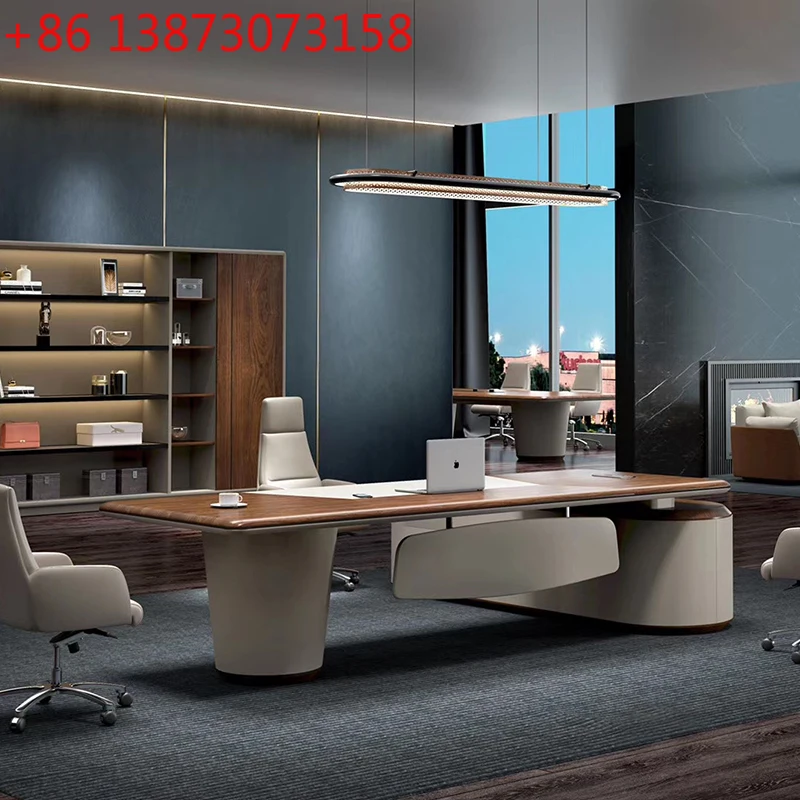 

Настольный светильник Boss, роскошная элитная офисная мебель, большой стол, президентское кресло, офисный стол и комбинация стульев