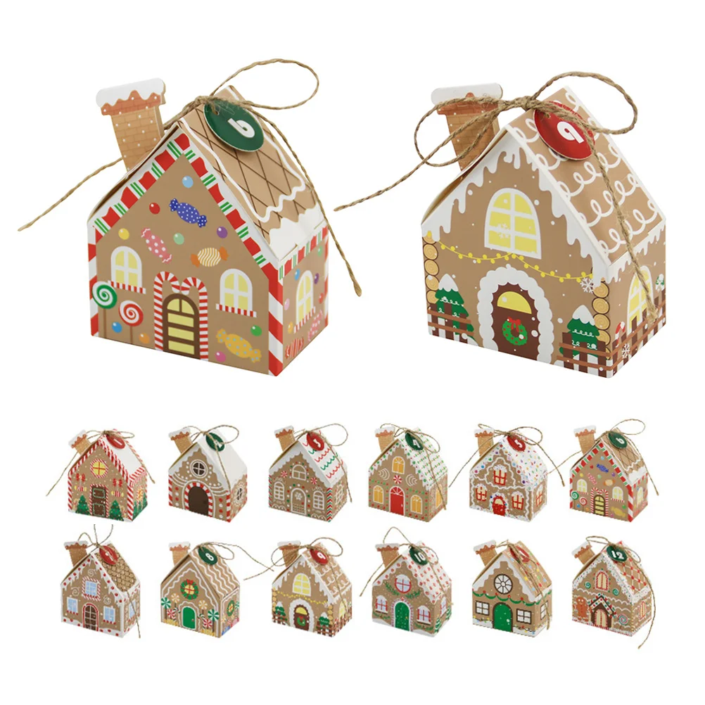 

24Pcs Christmas Advent Calendar Box Shaped Gifts Easy Assemble Countdown Festive Treat Boxes Holiday Party Favors