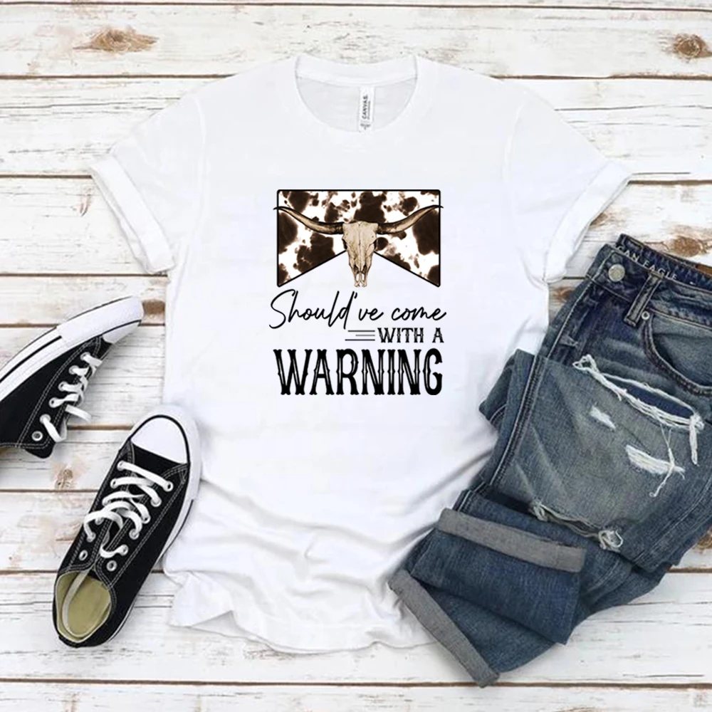 

Should've Come with A Warning T-shirt Country Music Shirt Southern Tee Music Festival Tshirt Western Cowboy T Shirt Unisex Tees