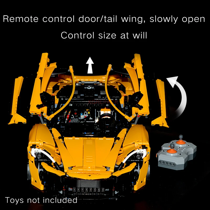 Fully remote-controlled motorized motor for Lego 42172 McLaren P1, motor only, no model included