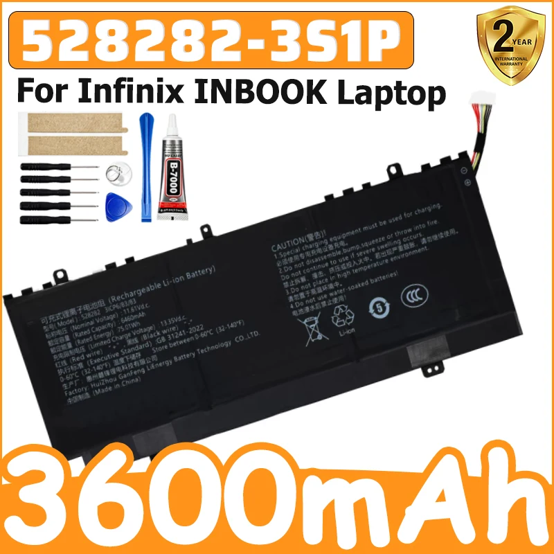 528282-3S1P High-Efficiency Battery Battery For Infinix ‌INBOOK Laptop Batteries 11.61V 6460mAh