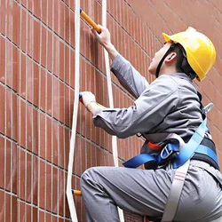 Scala di salvataggio ignifuga da 10 m Scala di corda con 2 moschettoni per vigili del fuoco Casa di salvataggio Capacità di carico dell'albero fino a 200 kg
