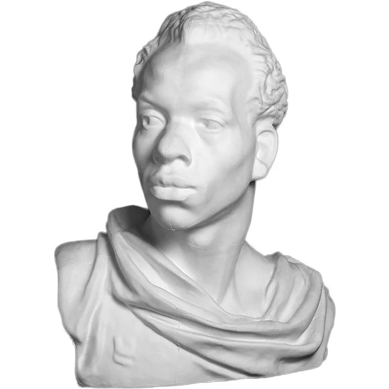 

Plaster statue black bust black slave head 60cm sketch plaster head art practice special statue