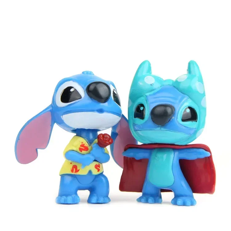 Anime Lilo & Stitch Action Figure com Saco, Modelo Ornamental, Decoração de Saco, Colecionar Brinquedos, Presente, 38pcs