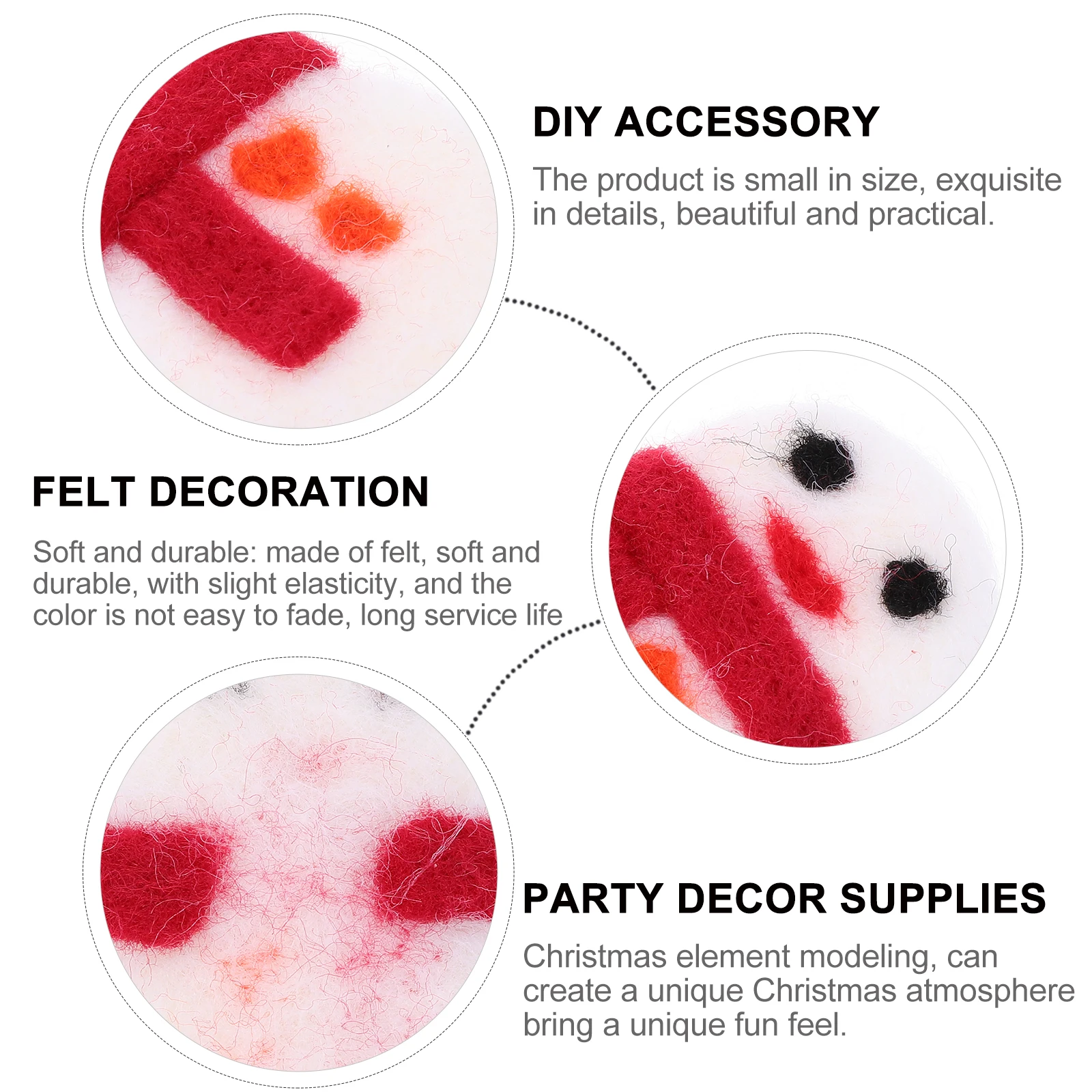 

Snowman Decoration Xmas Household Ornaments Party Props Felt Supplies Adornment Christmas