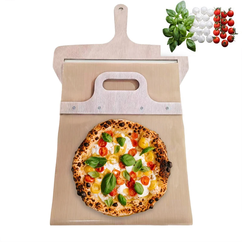 

1pc 55*40cm Sliding Pizza Peel Wooden Portable Pizza Peel Pizza Spatula Paddle With Handle Baking Supplies Kitchen Tool