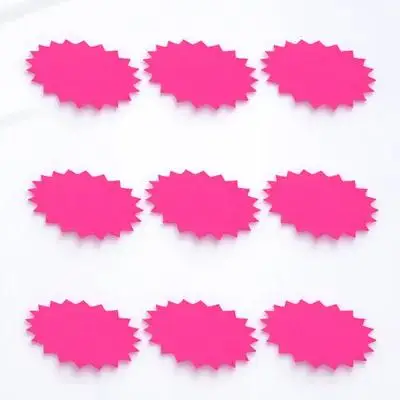 

5pcs Fluorescent Price Tags Explosion Shaped Bright Colored Paper Labels For Retail Shops Supermarkets Garage Sales Creative