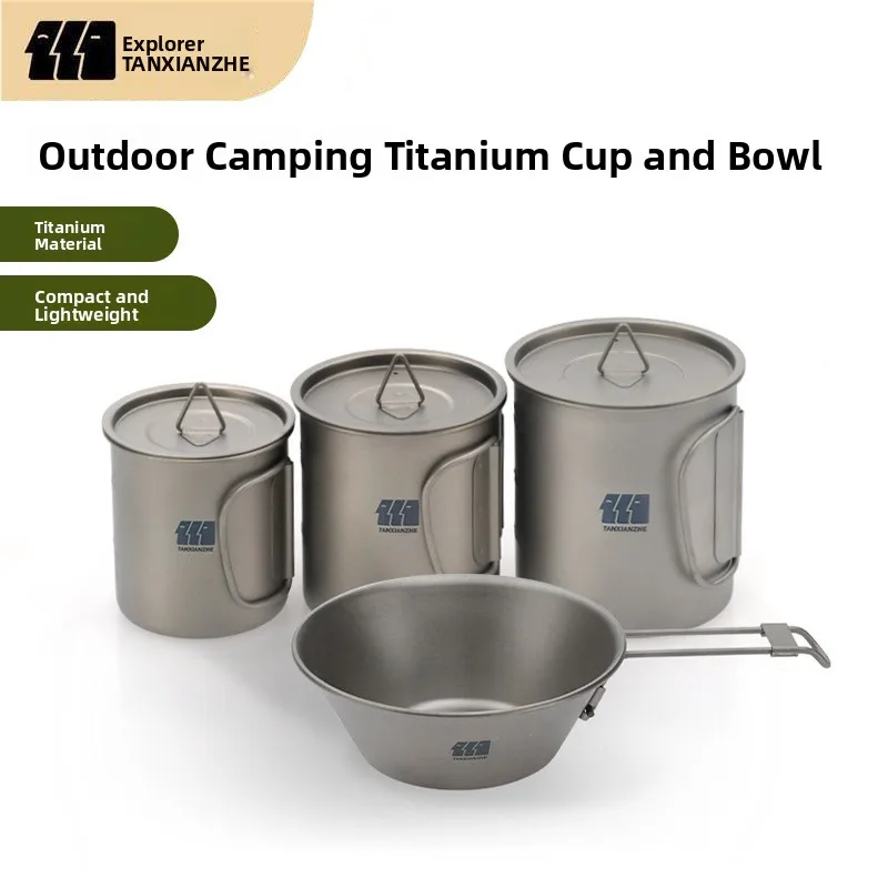 portable-pure-titanium-nesting-bowl-300ml-outdoor-travel-camping-sunscreen-sleeve-titanium-dining-set-lightweight-durable