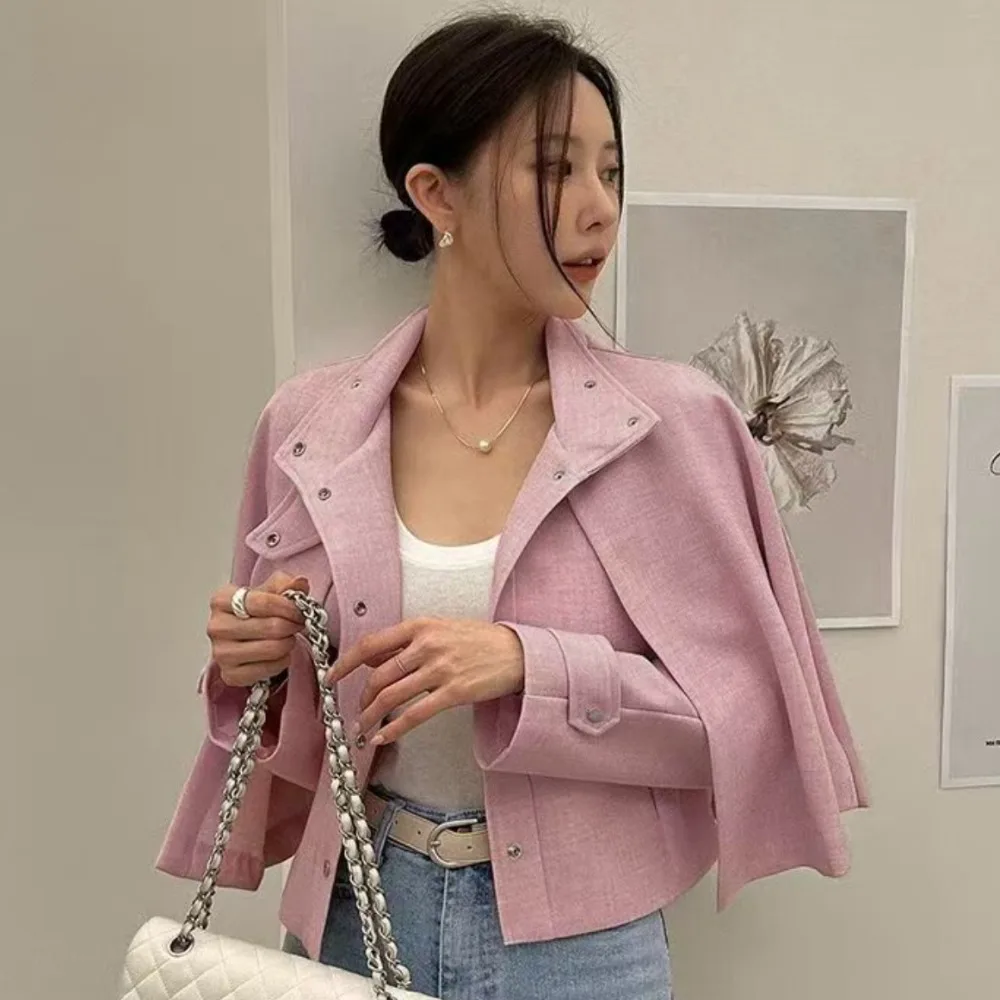 

in Sto Dongda Gate Collar ort Coat Cloak Sle Jaet Women's Cotton 00% Stand Collar ort Outerwear Autumn Season