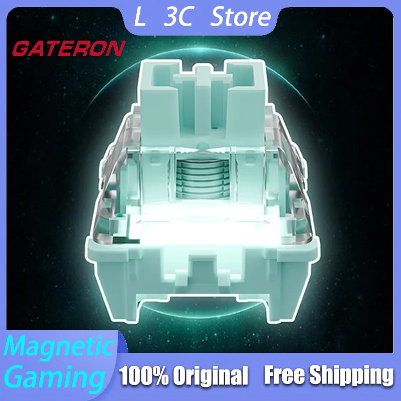 GATERON NEW Magnetic Jade Gaming Switch Wall Structure HiFi Sound Mechanical Keyboard Customize Trigger Keystroke Esports DIY