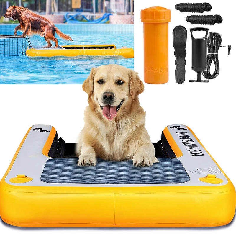 

Inflatable Dog Water Ramp Float Ladder EVA Anti-Slip Pad for Boats Pools Swimming Pets - Portable Pet/Dog Water Toy