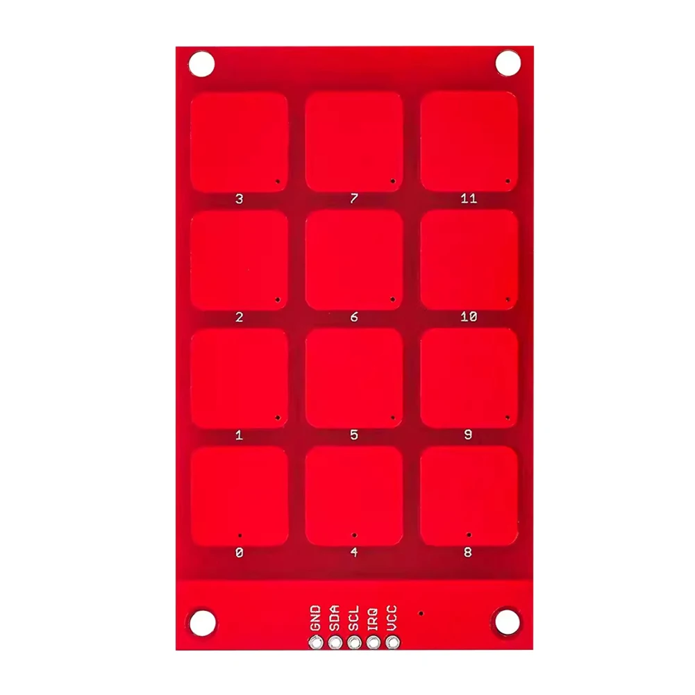 

MPR121 3x4 Buttons Keys Keyboard I2C Interface Shield Sensitive Key Keyboard Module 12 Buttons Sensor Module for Arduino