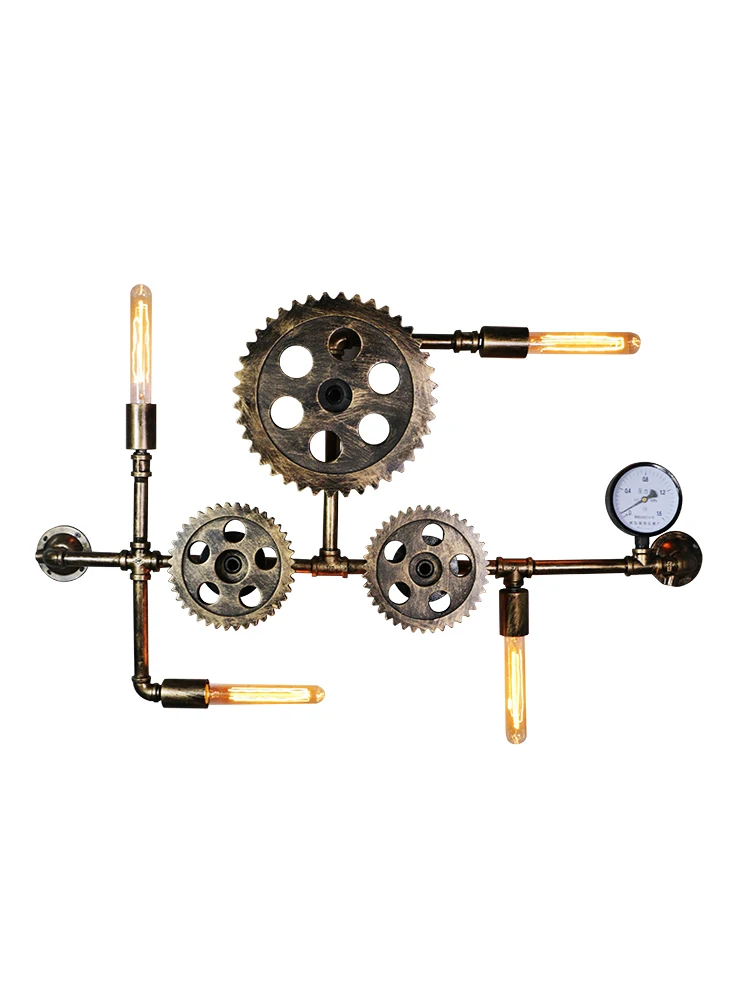 

Лофт ретро индустриальный ветер настенный светильник кованое железо украшение проход бар кафе ресторан творческая личность лампа водопроводной трубы