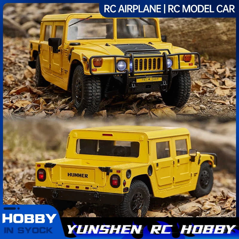 

Fms 1/12 Hummer H1 Высокоскоростной внедорожный альпинистский автомобиль с полным приводом Rtr с аккумулятором, желтый в наличии