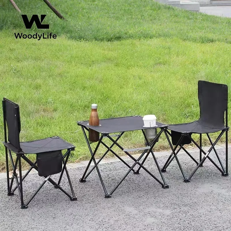 Outdoor folding cloth table Portable art student sketching Leisure camping Folding picnic table and chairs