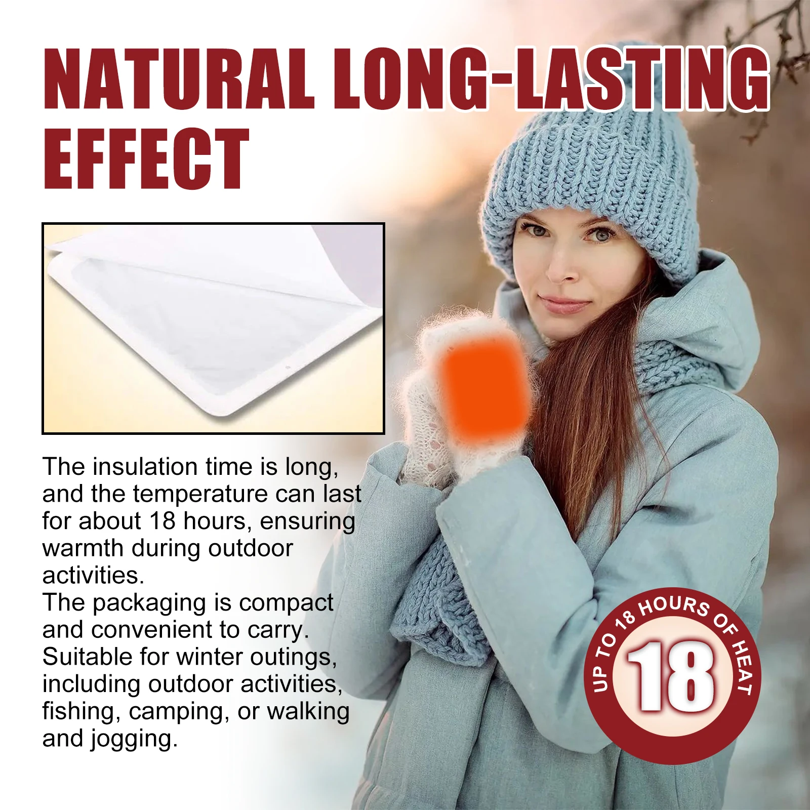 OUHOE Disposable Hand Warmers Safe Heating Essentials For Winter Heating Pads Keep Hand Leg Foot Warm Pastes Easy To Carry
