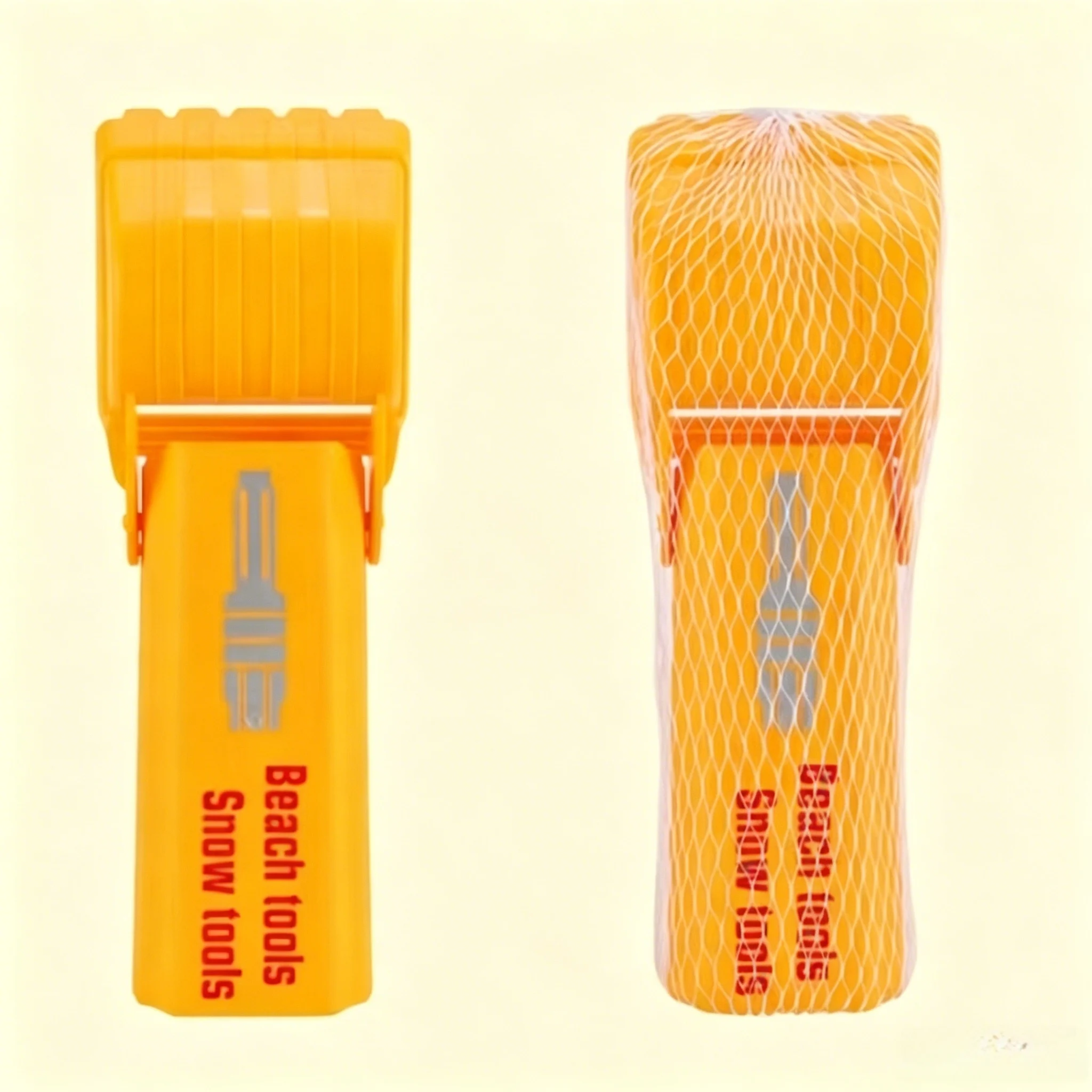 Pala profesional para arena y nieve, herramienta de excavación de color naranja brillante, pala multiusos de plástico resistente para arena y nieve, 1 ud./2 uds.