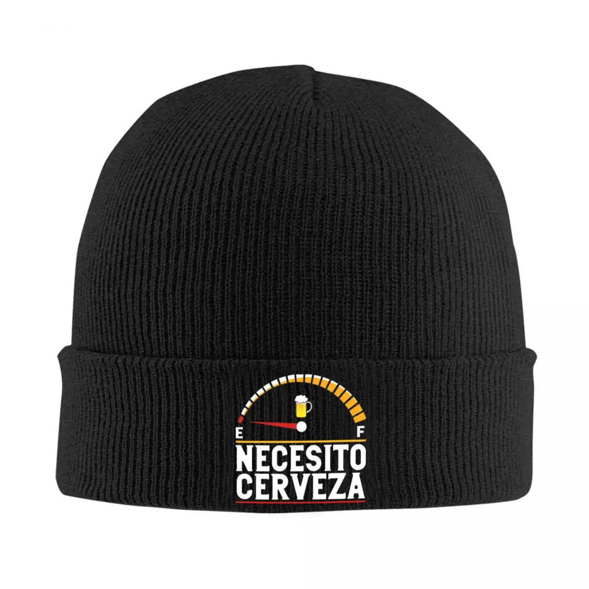 Necesito Cerveza Beer Meme Knitted Caps Women's Men's Skullies Beanies Winter Hat Acrylic Crochet Caps