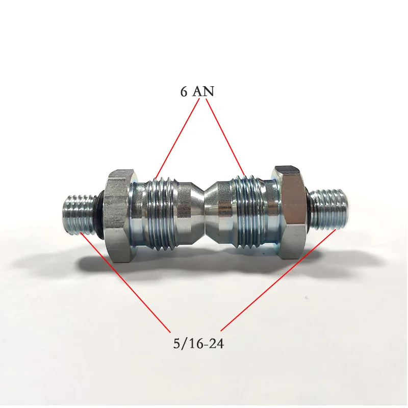 2PC Steel Female Hose Barb Weld Fittings Connector ON Bung AN6-5/16 -24for Oil CoolerTurbo Charger, Braking, Weldable Pipe