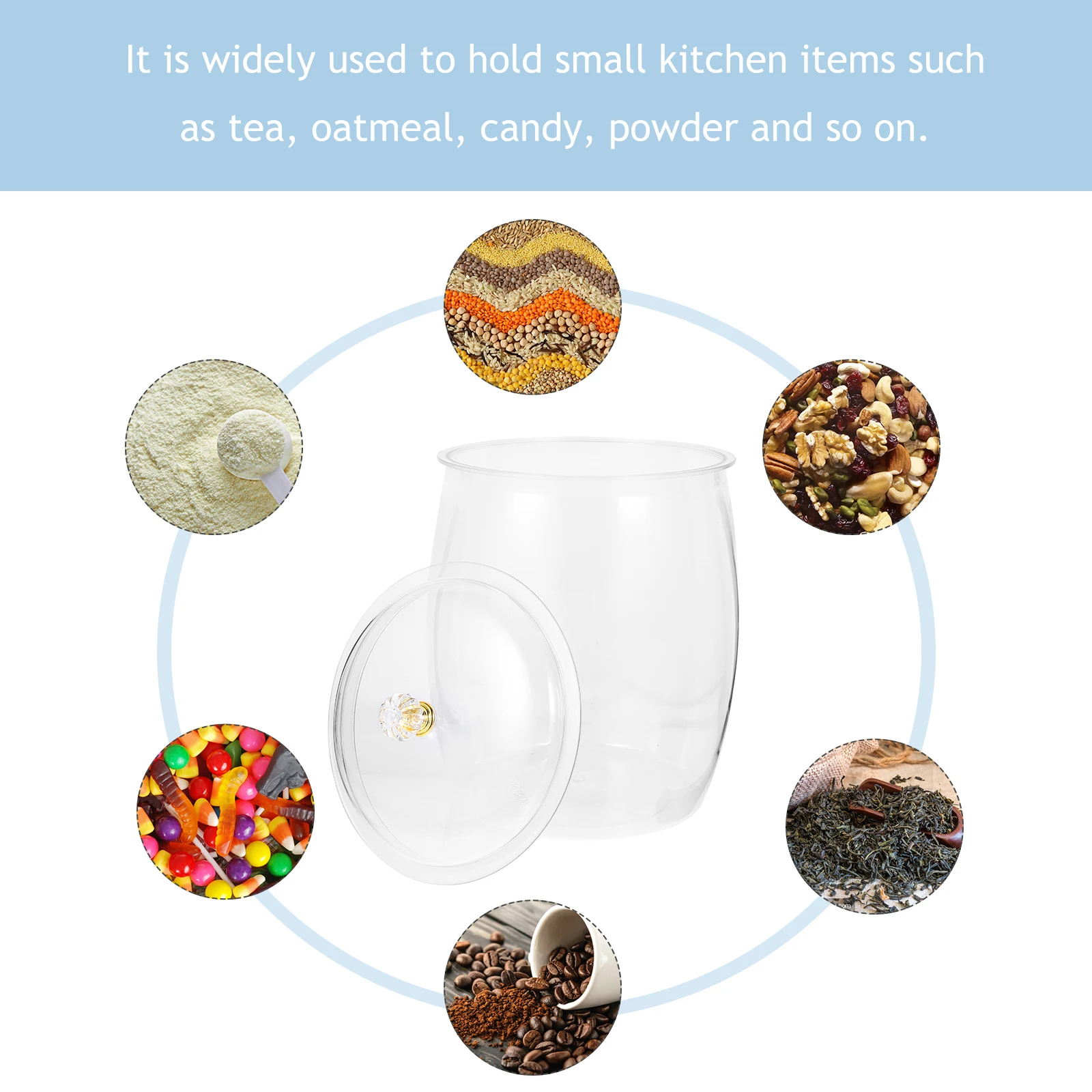 

Large Capacity Sealing Jar Airtight Clear Grain Storage Tank Fermenting Pickle Container Kitchen Food Storage Jar