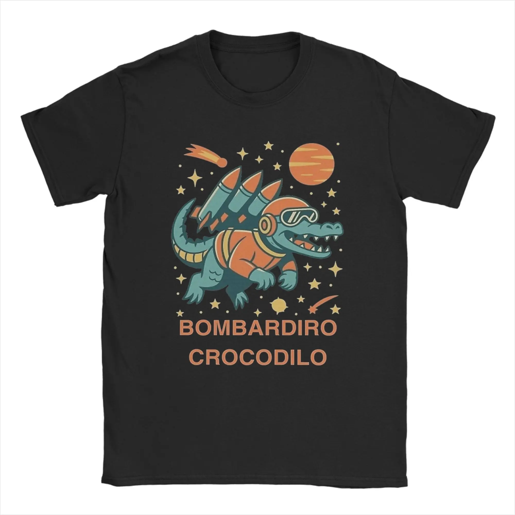 

Винтажная футболка, летняя футболка Bombardiro Crocodilo с героями мультфильмов в стиле хип-хоп, чистый хлопок для мужчин, эстетические топы больших размеров с короткими рукавами