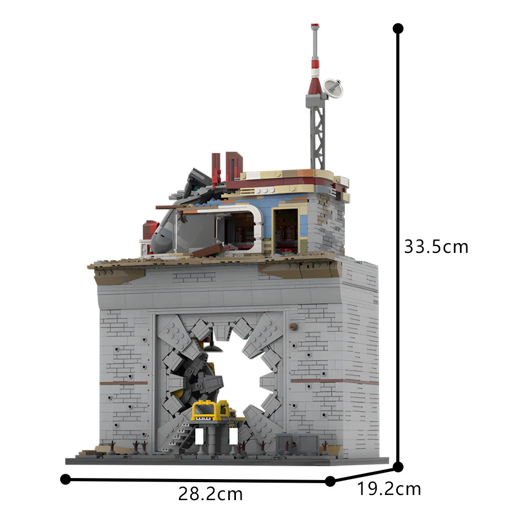 MOC ทหาร Vault-Teck Vault ประตู MINI City Gate เกม fallouted อาวุธ Defense ฐาน House Building Blocks อิฐ DIY ของเล่นของขวัญ