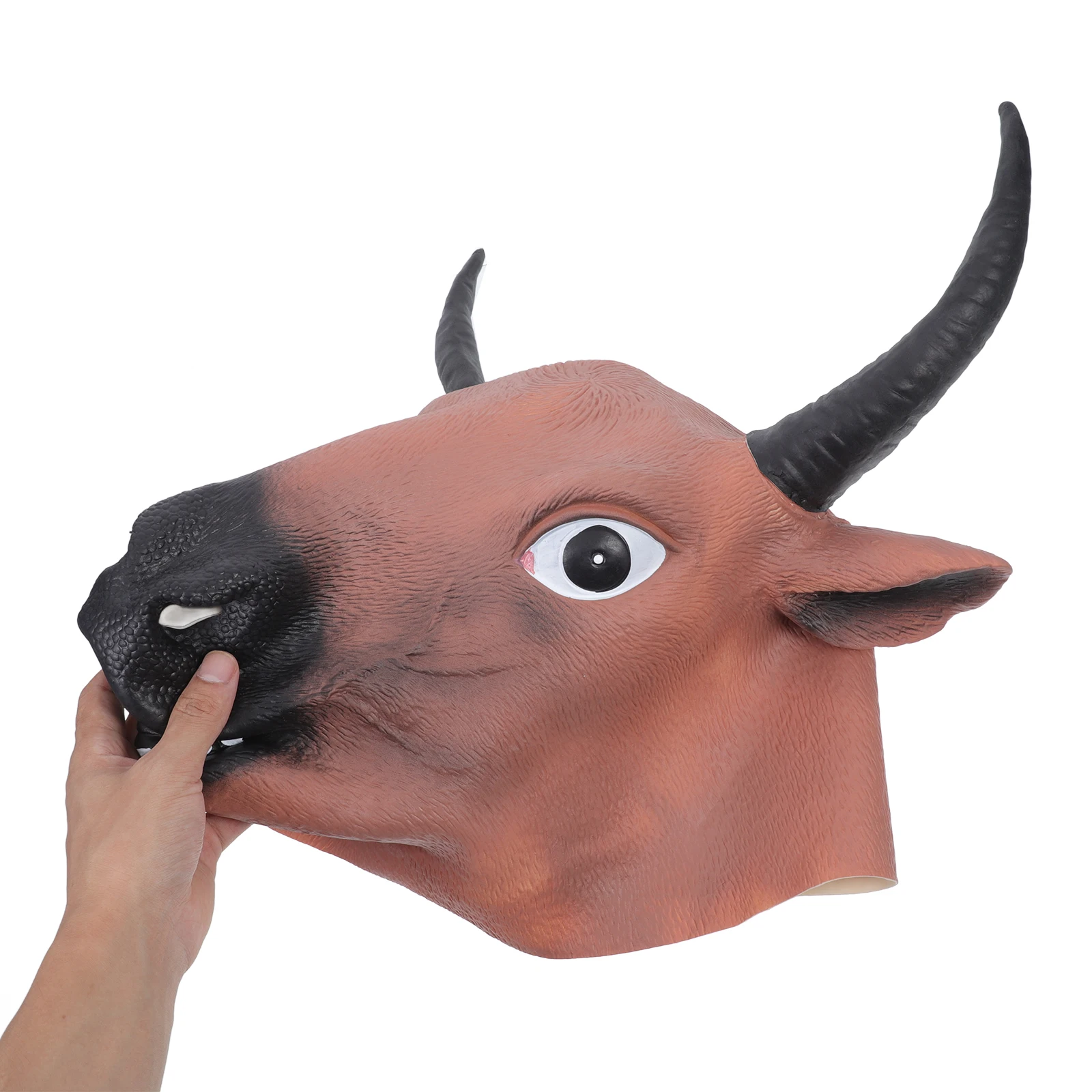 

1pc Cow Head Mask Lightweight Full Covered Animal Headgear For Halloween Party Cosplay Costume Fancy Dress Masquerade Carnival