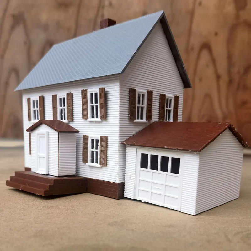 1set 1:87 Ho Scale Model House Model Dwelling Scale Kit American Courtyard Model Building Material Model Train Railway Layout