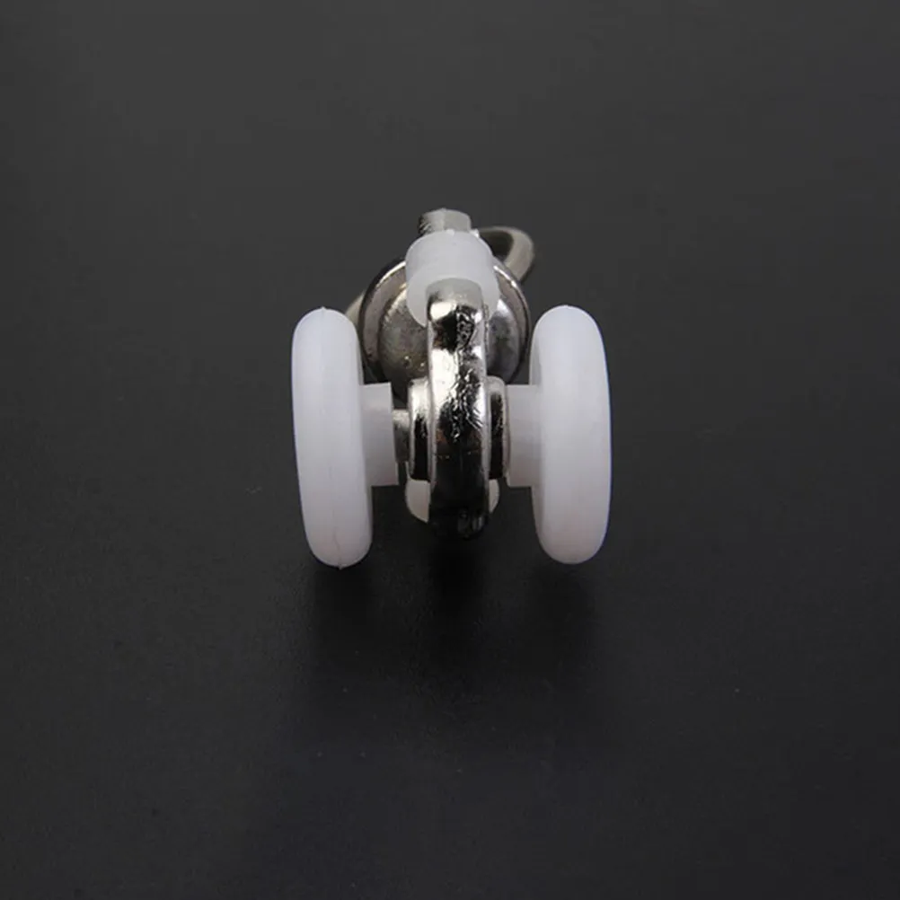 20Pcs Curtain Track Roller Double Wheel Silent Gliders Smooth Sliding for Drapes Sheers Valances Room Dividers Windows Bedrooms