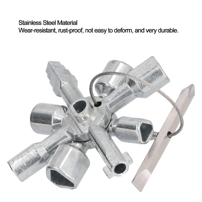 Clé d'armoire de commande 10 en 1, outil marin multifonctionnel utilitaire, clé métallique universelle