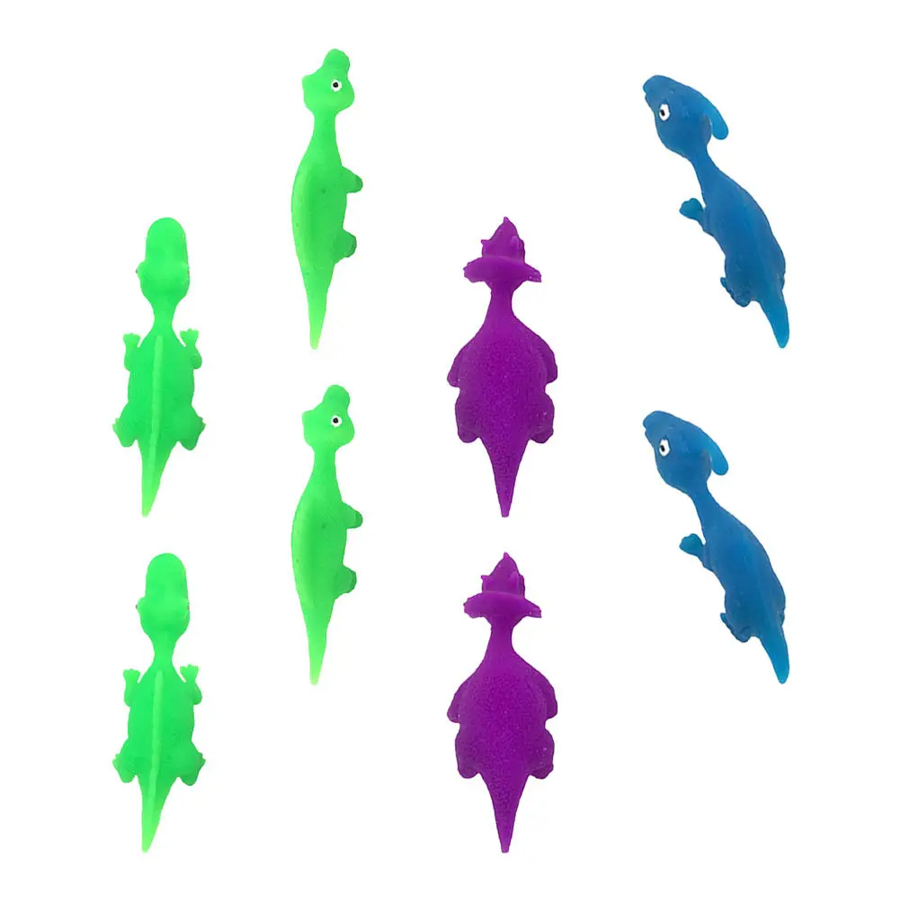 

8 Pcs Dinosaur Stress Toy Figures for Kids Finger Toys TPR Animal Figurines Hands Biting Stretchy
