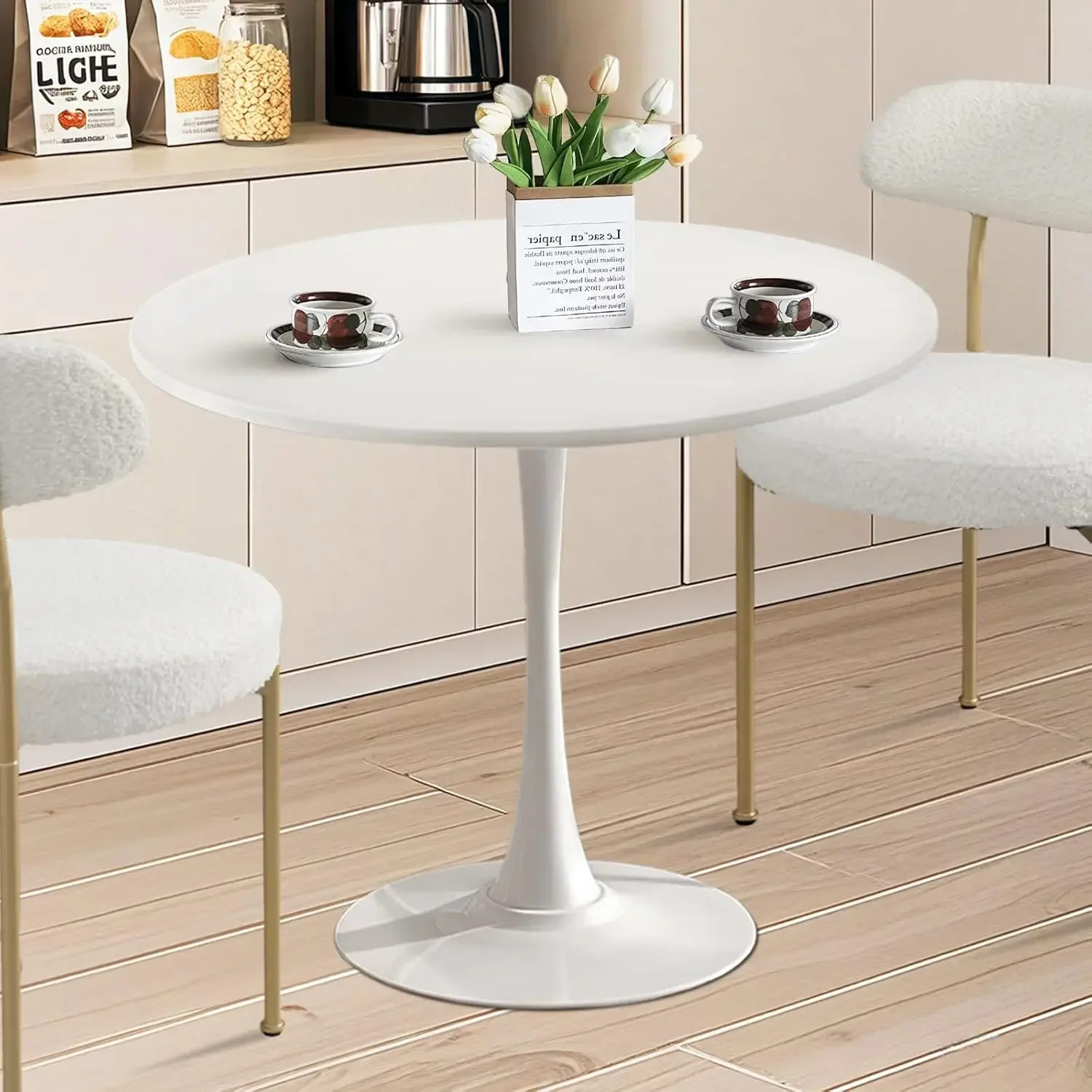 [صفقة ساخنة، عرض وقت محدود! ] طقم طاولة طعام مقاس 24 بوصة لشخصين مع كراسي منجدة مخملية وطاولة مطبخ وكراسي لشخصين، 3 قطع