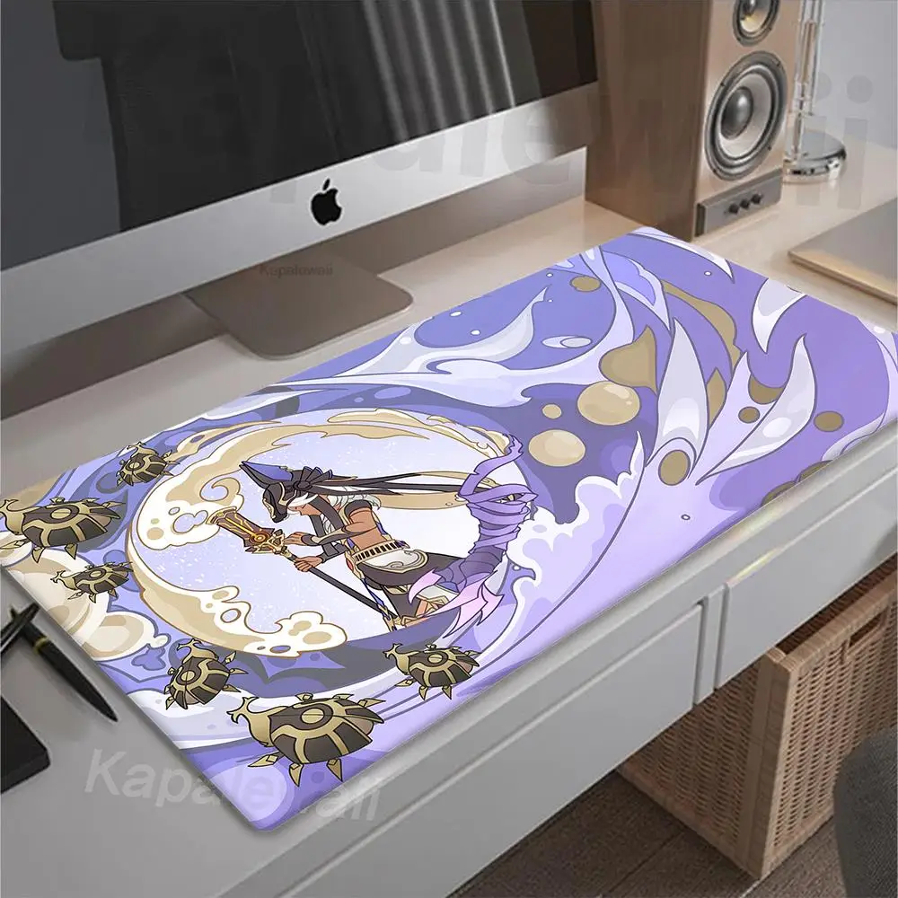 Imagem -02 - Genshin Impacto Dehya Grande Gaming Mouse Pad pc Gamer Mousepad Almofadas de Teclado de Velocidade de Borracha Esteira de Mesa de Escritório